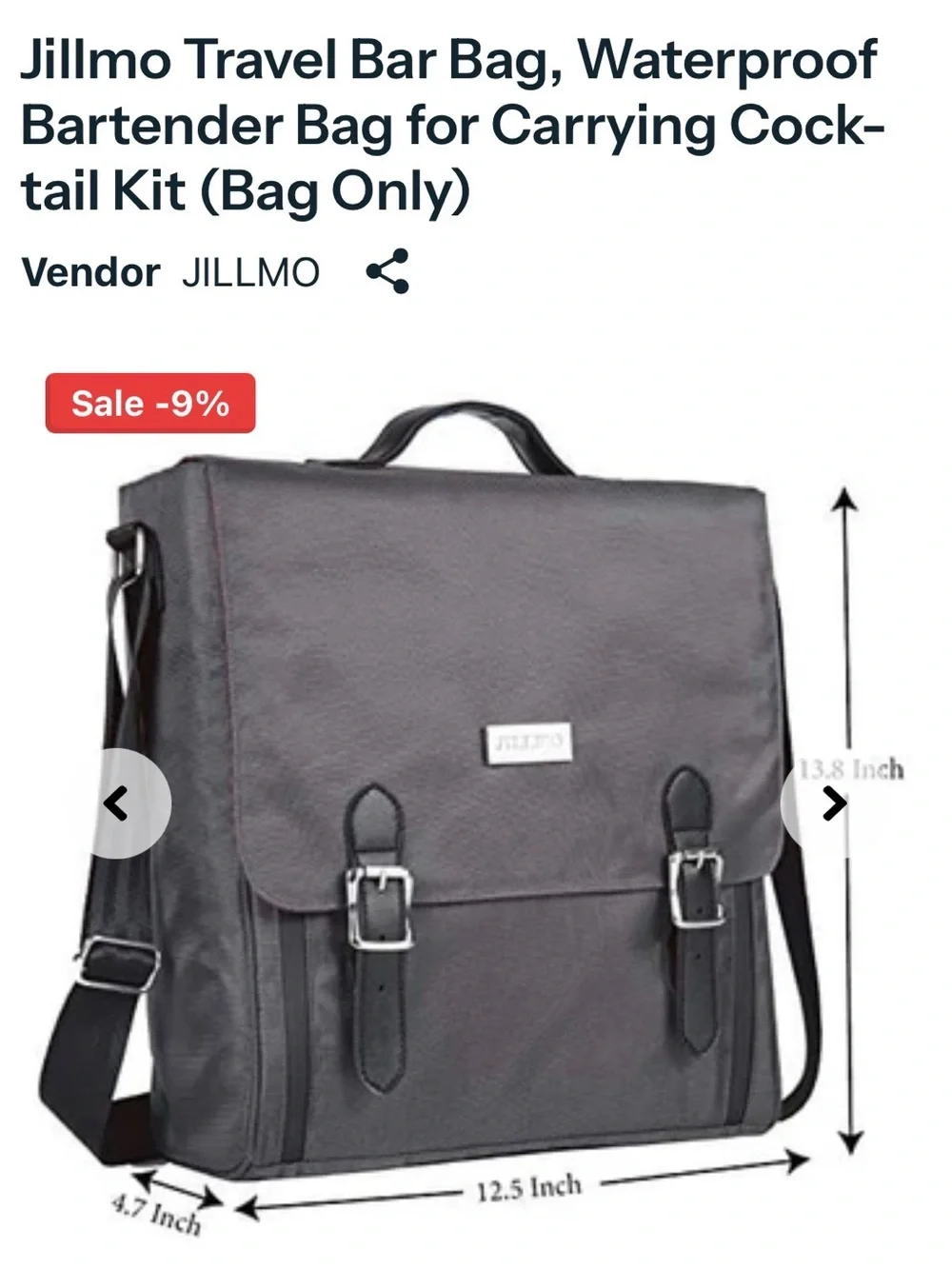 Jillmo Waterproof Travel Bar Bag